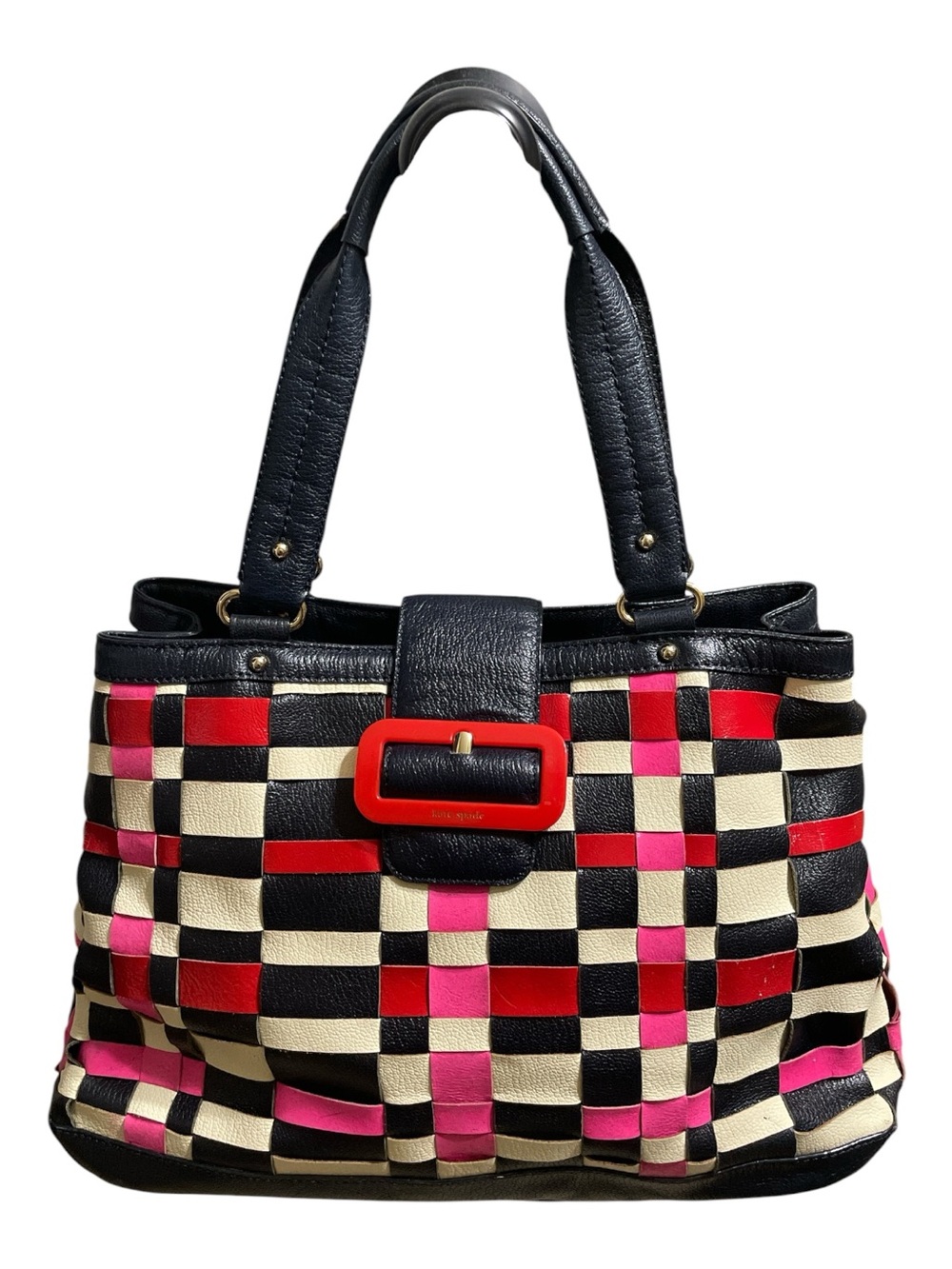 Kate Spade Carousel Joleen Large Shoulder Handbag Leather Rare Y2K Retro